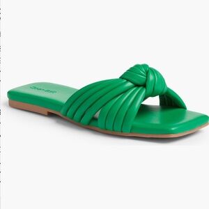 OPEN EDIT Lilah Knot Slide Sandal In Green Vibrant